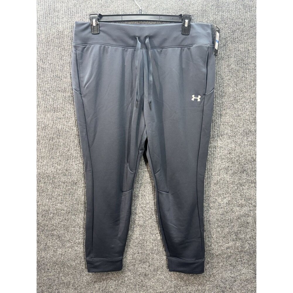 Under Armour Qualifier Fleece Jogger Pants Womens XL Gray Loose Fit Drawstring